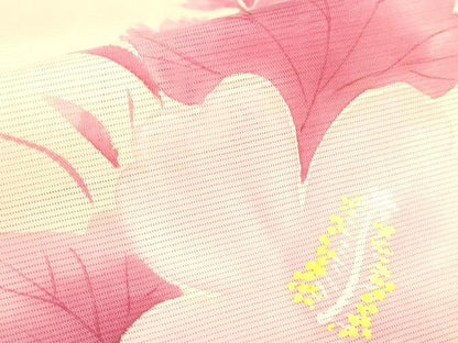 平和屋着物＊夏物 訪問着 絽 手描き 草花 正絹 逸品 DABE1847op