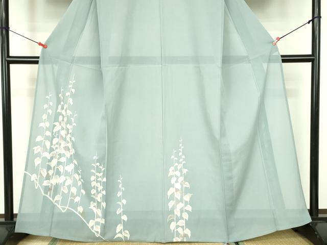 平和屋着物＊夏物 訪問着 絽 南天草花文 金彩 正絹 逸品 DABE1849op