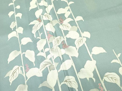 平和屋着物＊夏物 訪問着 絽 南天草花文 金彩 正絹 逸品 DABE1849op