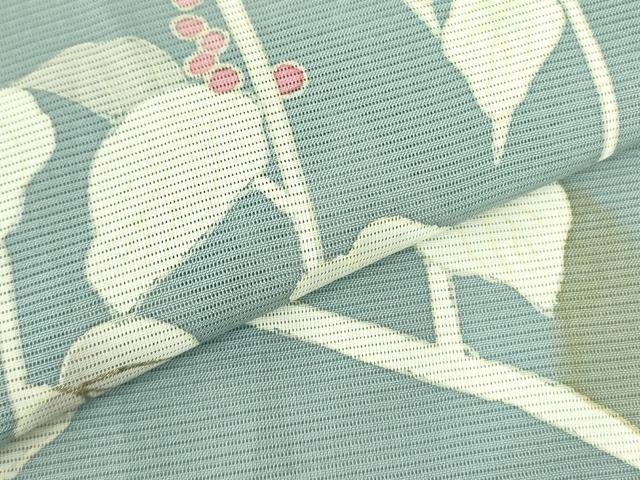 平和屋着物＊夏物 訪問着 絽 南天草花文 金彩 正絹 逸品 DABE1849op