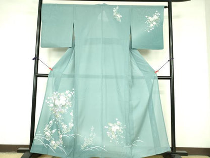 平和屋着物＊夏物 訪問着 絽 草花 正絹 逸品 DABE1850op