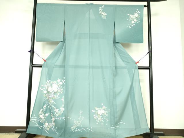 平和屋着物＊夏物 訪問着 絽 草花 正絹 逸品 DABE1850op