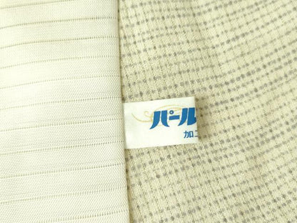 平和屋着物＊夏物 小紋 縦絽 横段文 正絹 逸品 DABE1852op