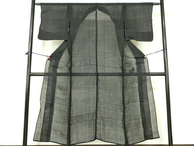 平和屋着物＊夏物 上布 縞 麻 逸品 DABE1855op