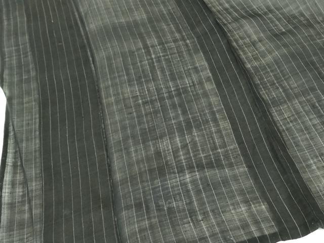 平和屋着物＊夏物 上布 縞 麻 逸品 DABE1855op