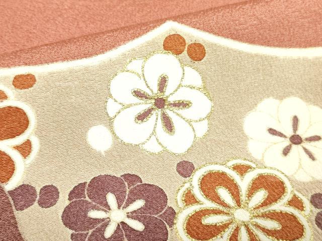 平和屋着物■訪問着 駒刺繍 舞花 花唐草文 金彩 正絹 逸品 DABE1856op