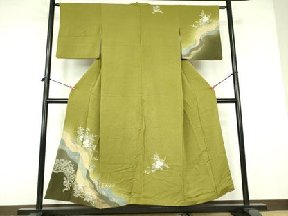 平和屋着物■訪問着 御所車花文 暈し染め 金彩 正絹 逸品 DABE1857op
