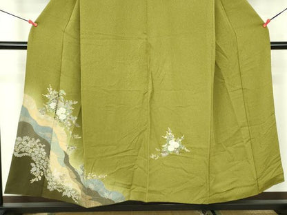 平和屋着物■訪問着 御所車花文 暈し染め 金彩 正絹 逸品 DABE1857op