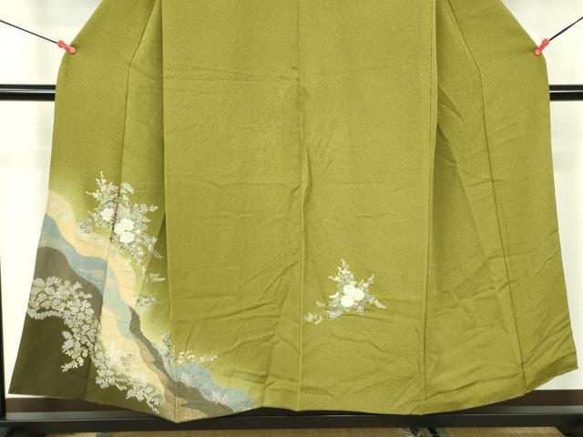平和屋着物■訪問着 御所車花文 暈し染め 金彩 正絹 逸品 DABE1857op