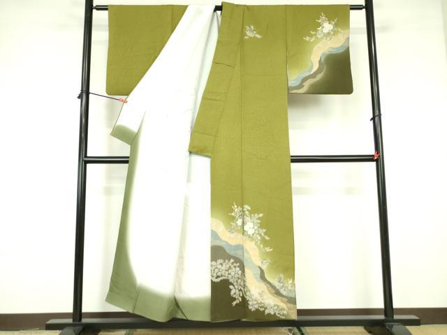 平和屋着物■訪問着 御所車花文 暈し染め 金彩 正絹 逸品 DABE1857op