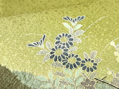 平和屋着物■訪問着 御所車花文 暈し染め 金彩 正絹 逸品 DABE1857op