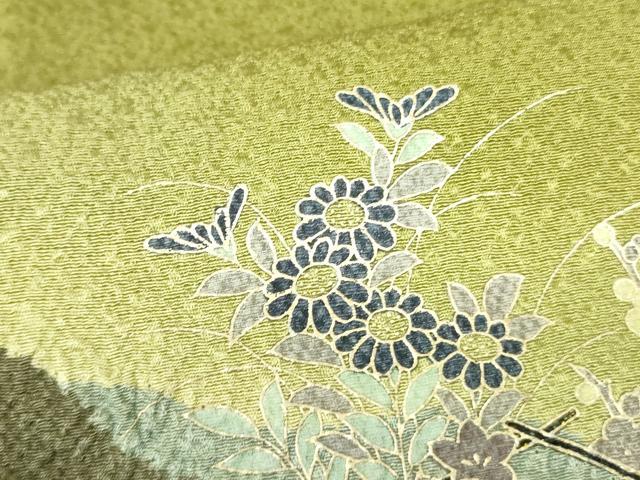 平和屋着物■訪問着 御所車花文 暈し染め 金彩 正絹 逸品 DABE1857op