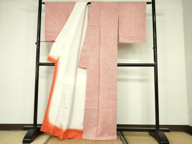 平和屋着物■大変加工の良い総絞り小紋 正絹 逸品 DABE1863op