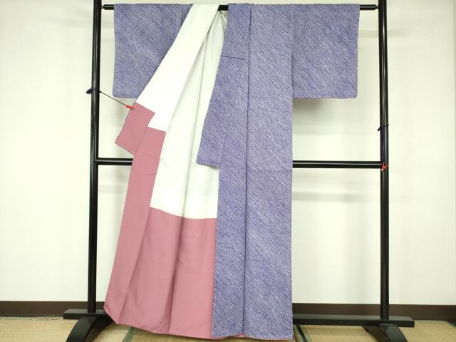 平和屋着物■大変加工の良い総絞り小紋 正絹 逸品 DABE1864op