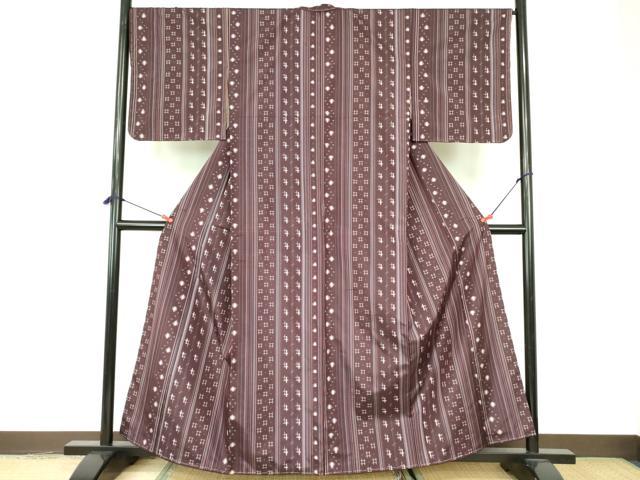平和屋着物■上質な紬 絣間道 正絹 逸品 未使用 DABE1868op