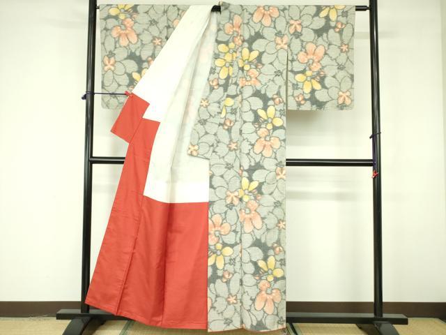 平和屋着物■上質な紬 舞花 正絹 逸品 DABE1875op