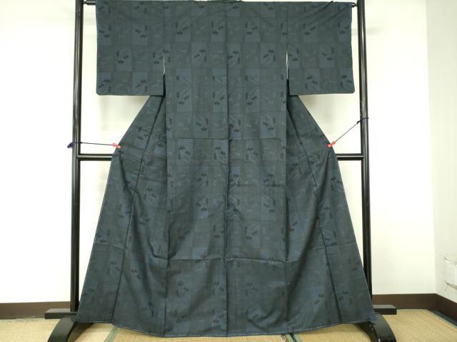 平和屋着物■本場大島紬 7マルキ 銀杏 イチョウ 正絹 逸品 未使用 DABE1879op