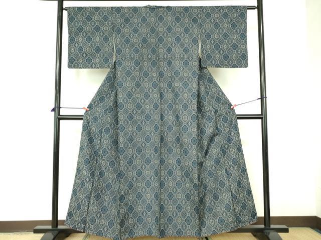 平和屋着物■上質な紬 蜀江花文 正絹 逸品 DABE1885op