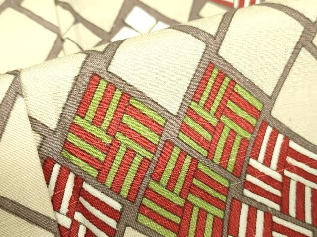 平和屋着物■上質な小紋 紬地 抽象文様 正絹 逸品 DABE1893op