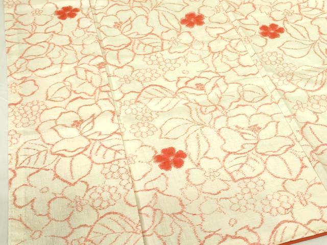 平和屋着物■上質な紬 草花 正絹 逸品 DABE1899op