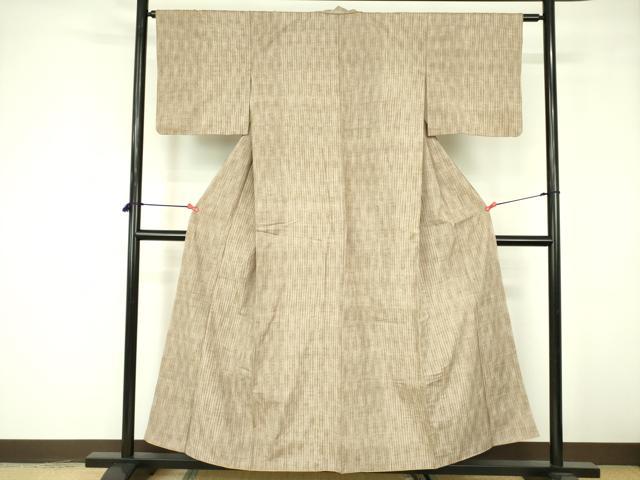 平和屋着物■上質な紬 変わり間道 正絹 逸品 DABE1902op