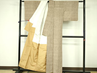 平和屋着物■上質な紬 変わり間道 正絹 逸品 DABE1902op
