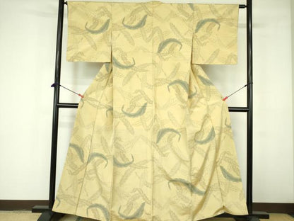 平和屋着物■上質な紬 舞葉文 正絹 逸品 DABE1905op