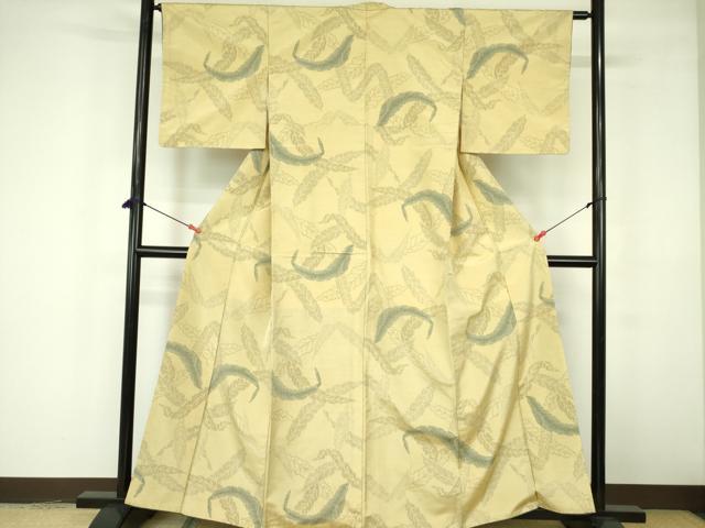 平和屋着物■上質な紬 舞葉文 正絹 逸品 DABE1905op