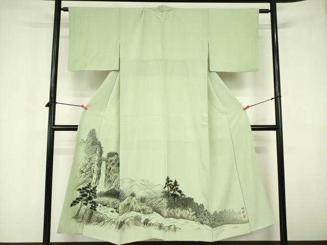 平和屋着物▼豪華色留袖 作家物 手描き 人物風景文 正絹 逸品 DABE1919op