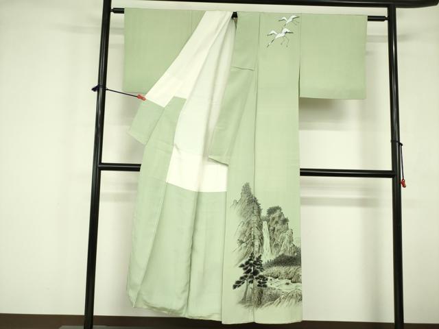 平和屋着物▼豪華色留袖 作家物 手描き 人物風景文 正絹 逸品 DABE1919op