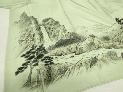 平和屋着物▼豪華色留袖 作家物 手描き 人物風景文 正絹 逸品 DABE1919op