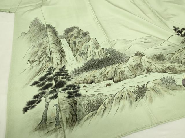 平和屋着物▼豪華色留袖 作家物 手描き 人物風景文 正絹 逸品 DABE1919op