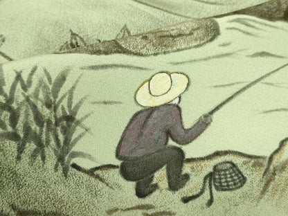 平和屋着物▼豪華色留袖 作家物 手描き 人物風景文 正絹 逸品 DABE1919op