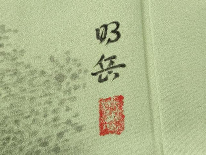 平和屋着物▼豪華色留袖 作家物 手描き 人物風景文 正絹 逸品 DABE1919op