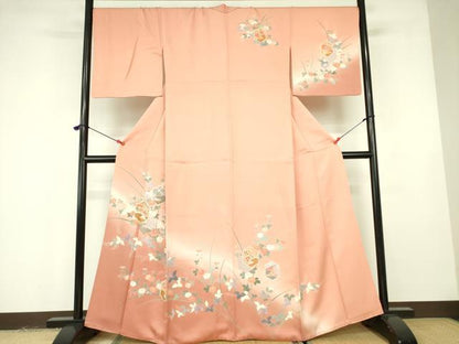 平和屋着物■訪問着 亀甲花文 暈し染め 金彩 正絹 逸品 DABE1935op