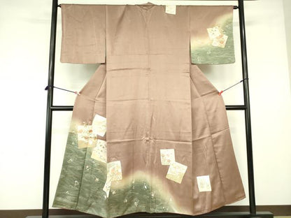 平和屋着物■訪問着 刺繍 色紙花松文 暈し染め 金彩 正絹 逸品 DABE1937op