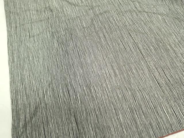 平和屋着物■上質な小紋 縞 黒地 正絹 逸品 DABE1942op