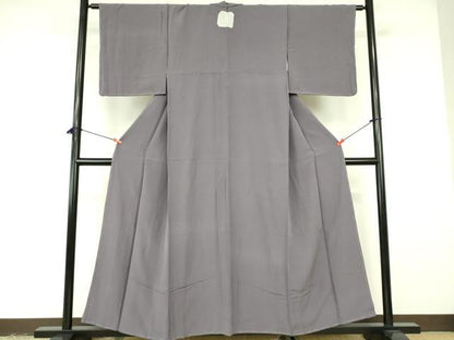 平和屋着物■上質な色無地 紫鼠色 正絹 逸品 未使用 DABE1943op