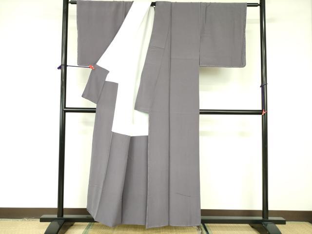 平和屋着物■上質な色無地 紫鼠色 正絹 逸品 未使用 DABE1943op