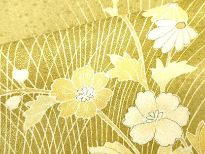 平和屋着物■訪問着 草花 暈し染め 金彩 正絹 逸品 DABE1947op