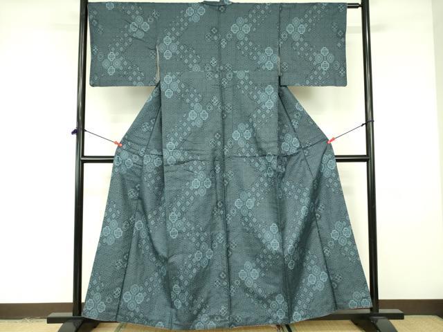平和屋着物■上質な紬 蜀江花文 正絹 逸品 DABE1950op