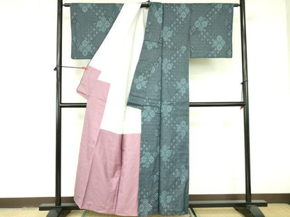 平和屋着物■上質な紬 蜀江花文 正絹 逸品 DABE1950op