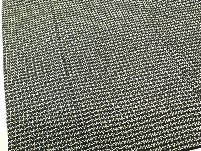 平和屋着物■上質な小紋 抽象文様 黒地 正絹 逸品 DABE1953op