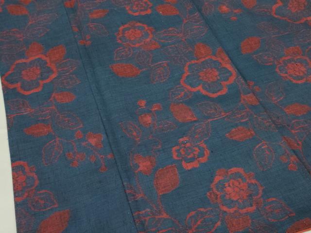 平和屋着物■上質な紬 草花 正絹 逸品 DABE1955op