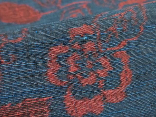 平和屋着物■上質な紬 草花 正絹 逸品 DABE1955op