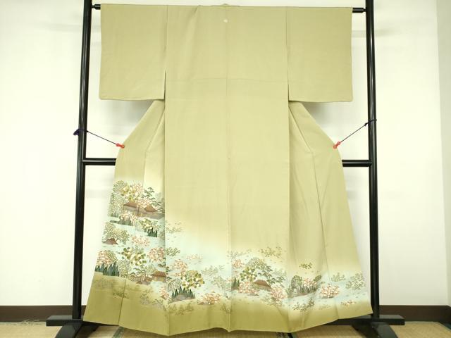 平和屋着物■豪華色留袖 風景花文 暈し染め 金彩 正絹 逸品 DABE1962op
