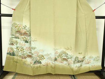 平和屋着物■豪華色留袖 風景花文 暈し染め 金彩 正絹 逸品 DABE1962op