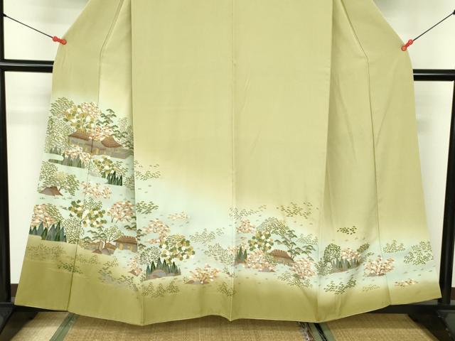 平和屋着物■豪華色留袖 風景花文 暈し染め 金彩 正絹 逸品 DABE1962op