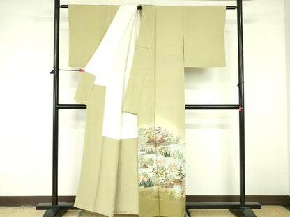 平和屋着物■豪華色留袖 風景花文 暈し染め 金彩 正絹 逸品 DABE1962op