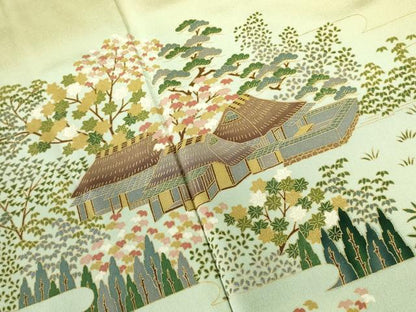 平和屋着物■豪華色留袖 風景花文 暈し染め 金彩 正絹 逸品 DABE1962op